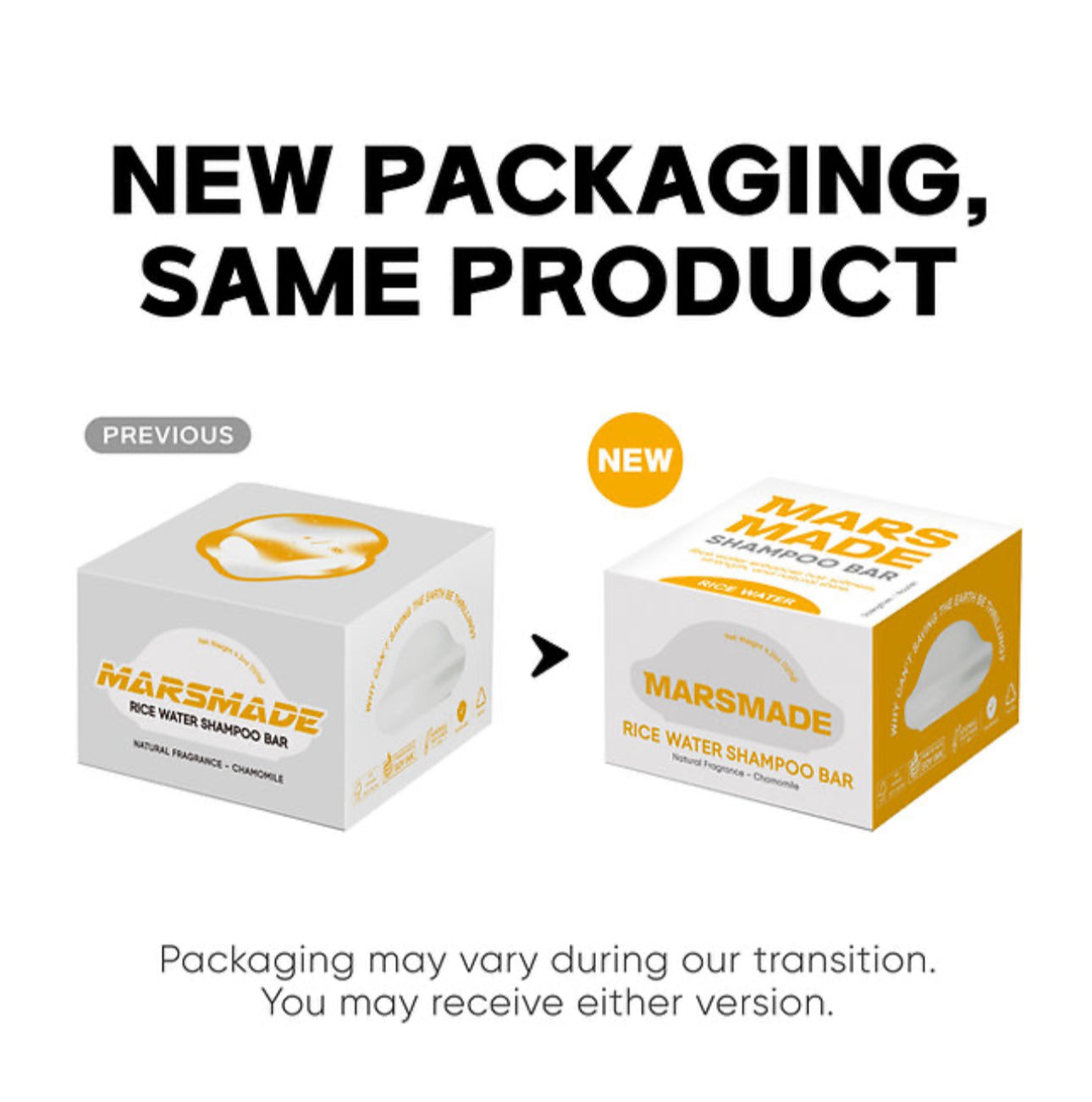 Marsmade Rice Water Shampoo Bar PREVENTA