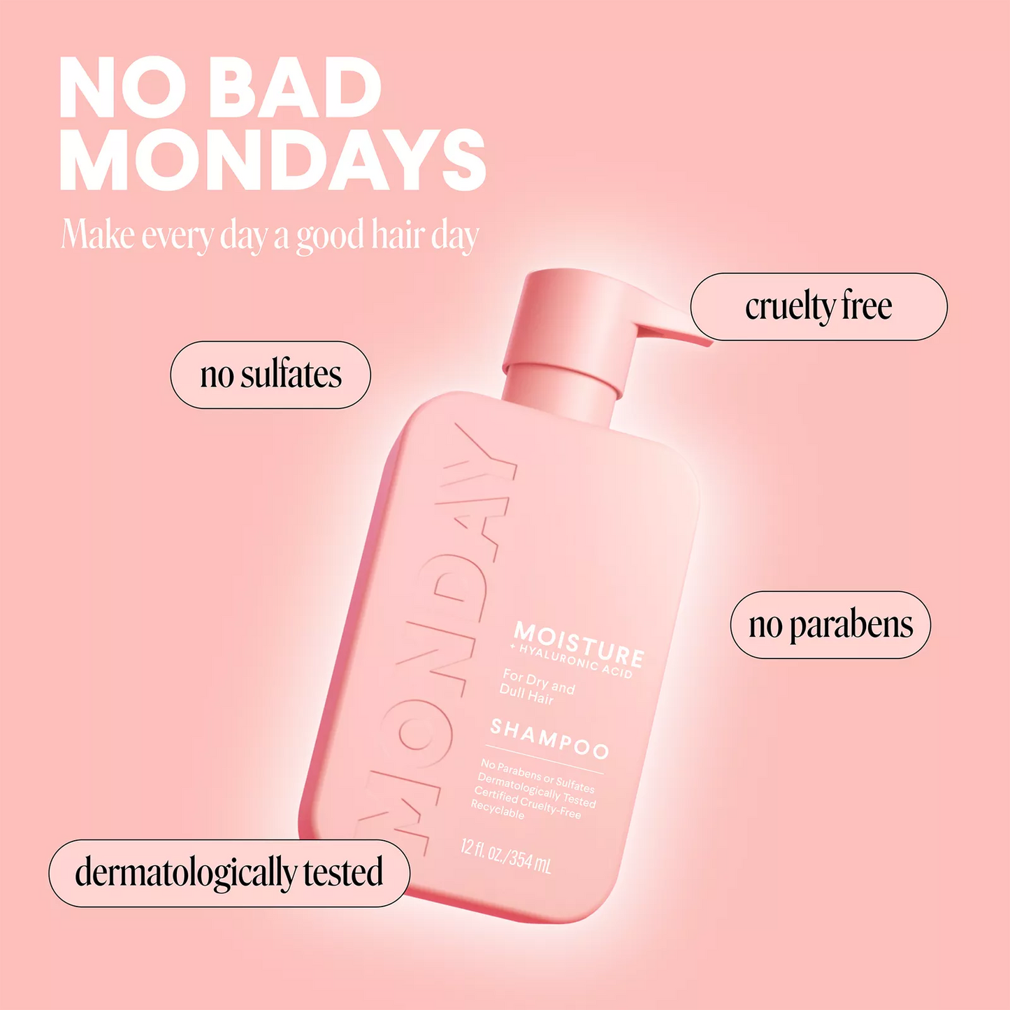 MOISTURE Shampoo for Dry & Dull Hair with Hyaluronic Acid 12 oz preventa