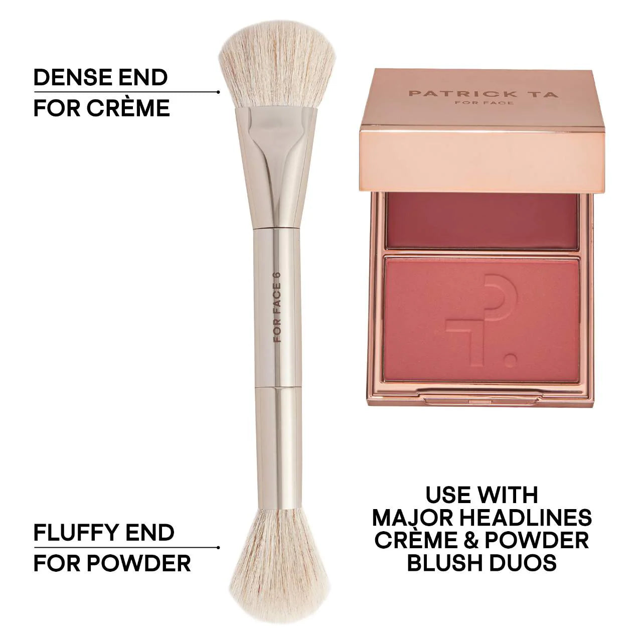 PATRICK TA Dual Ended Precision Blush Brush Preventa