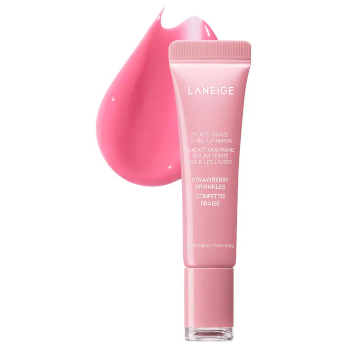 LANEIGE  Glaze Craze Tinted Polypeptide Lip Serum Strawberry sprinkles preventa