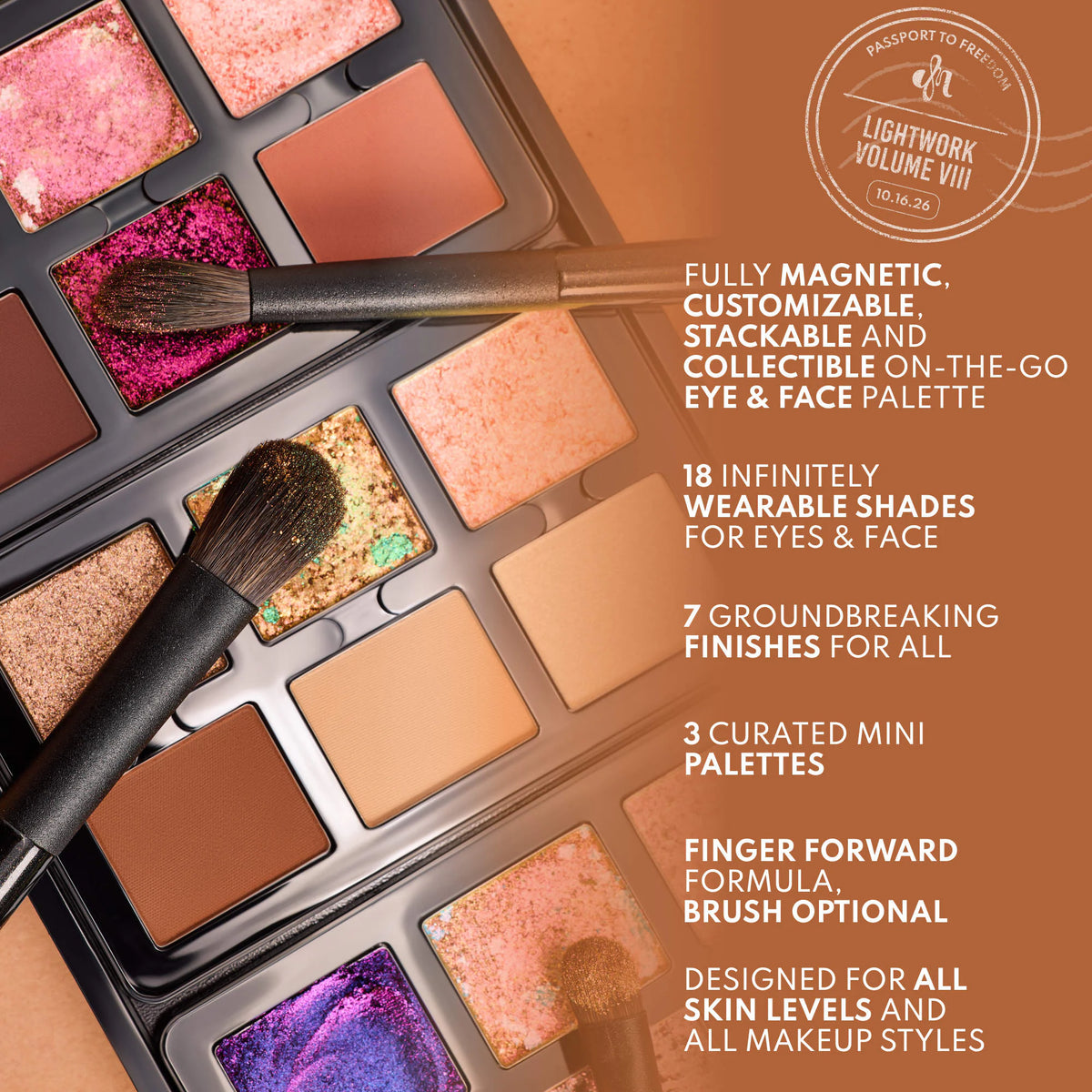 Danessa Myricks Beauty 
LIGHTWORK VIII Freedom Makeup Palette: Magnetic, Customizable, Stackable Palette for Eyes & Face Pre orden