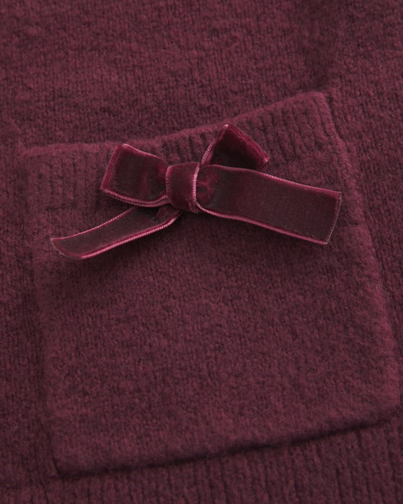 Hollister Comfy Cloud Bow Pocket Cardigan