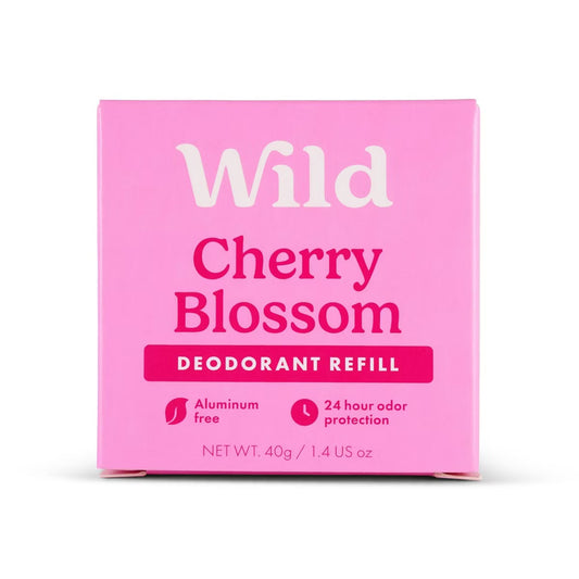 Wild Cosmetics Cream Deodorant Refill - Cherry Blossom - Aluminum-Free 1.4oz preventa