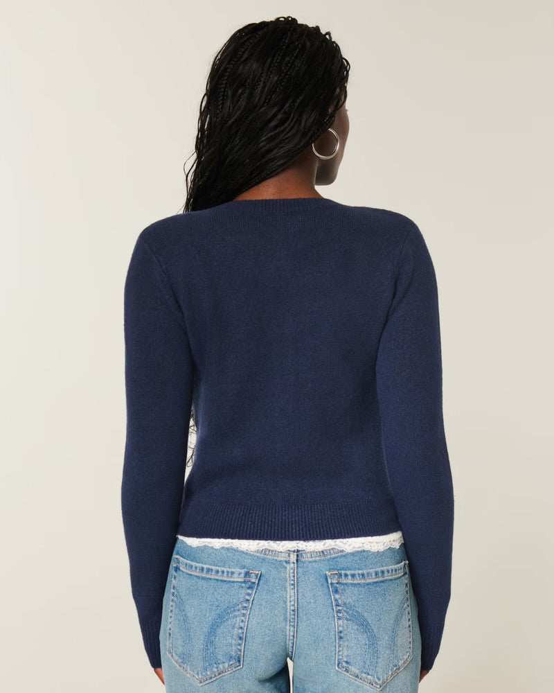 Hollister Comfy Cloud Bow Pocket Cardigan