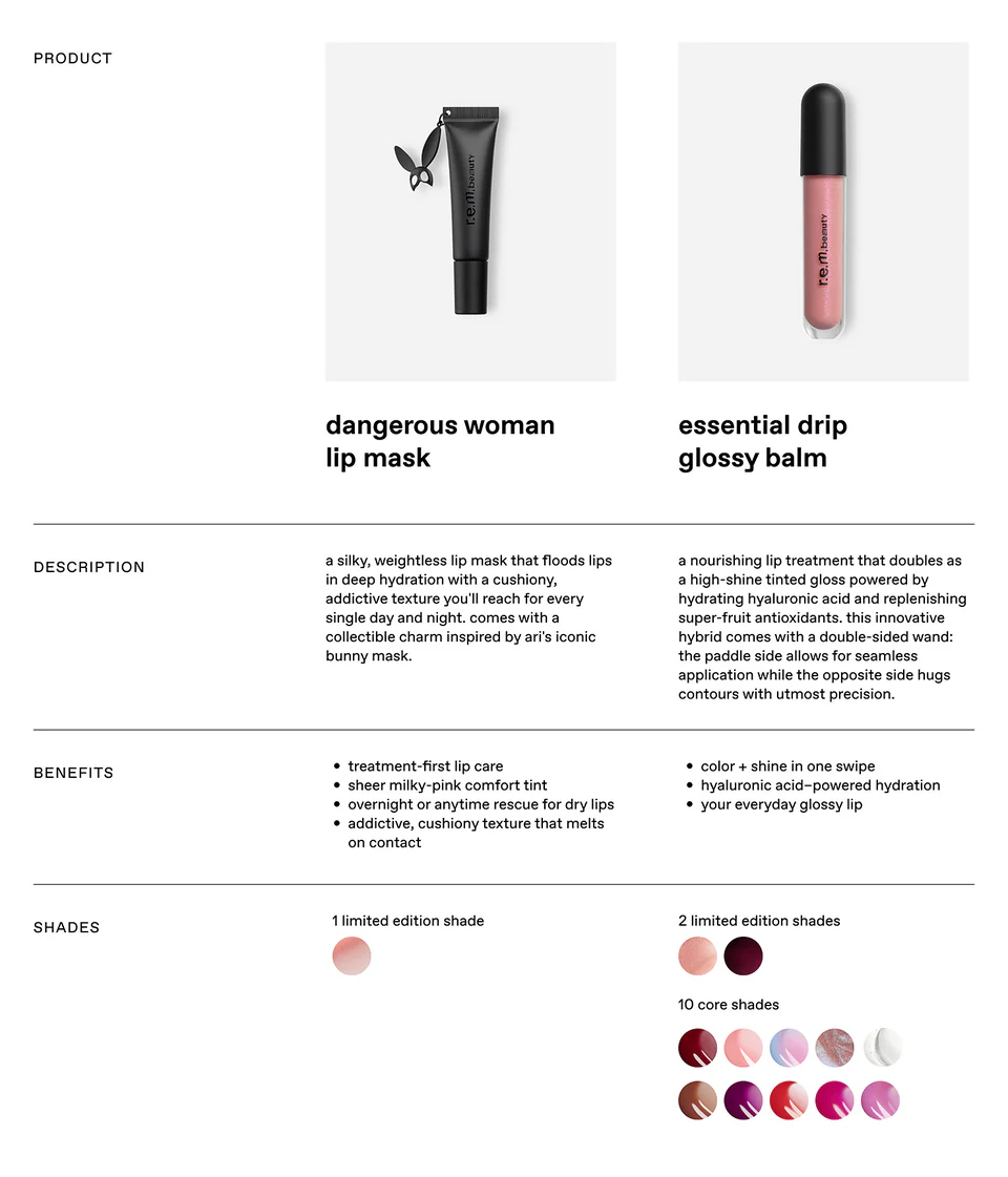 DANGEROUS WOMAN LIP MASK R.E.M. Beauty