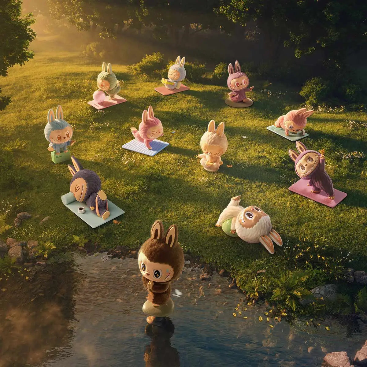 THE MONSTERS Lazy Yoga Series Figures LABUBU