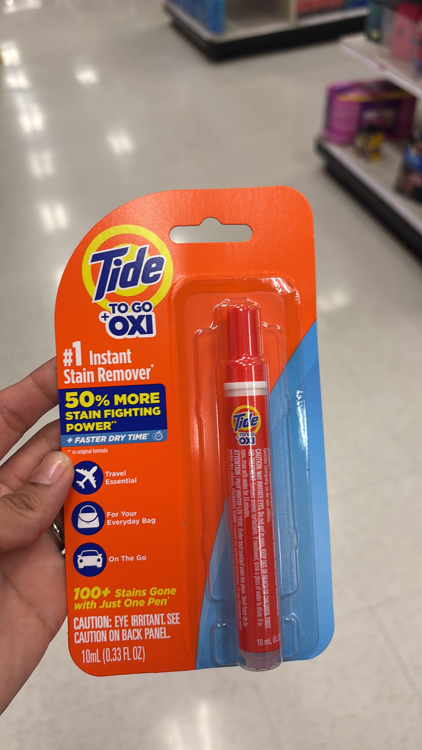 Tide to go + oxi stain remover
