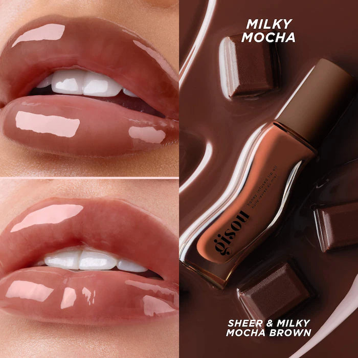 Honey Infused Hydrating Lip Oil Milky Mocha
