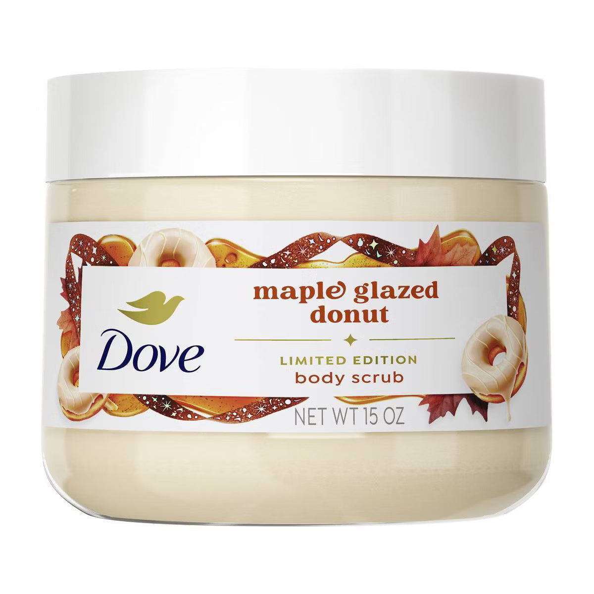Dove Beauty Limited Edition Fall Holiday Treat Body Scrub - Maple Glazed Donut - 15oz preventa