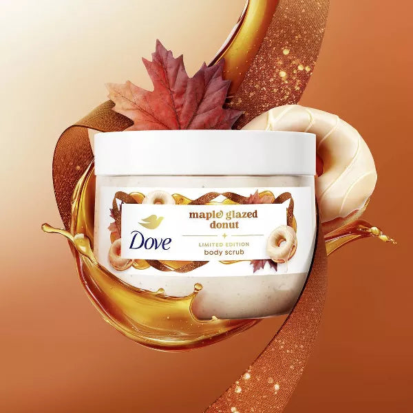 Dove Beauty Limited Edition Fall Holiday Treat Body Scrub - Maple Glazed Donut - 15oz preventa