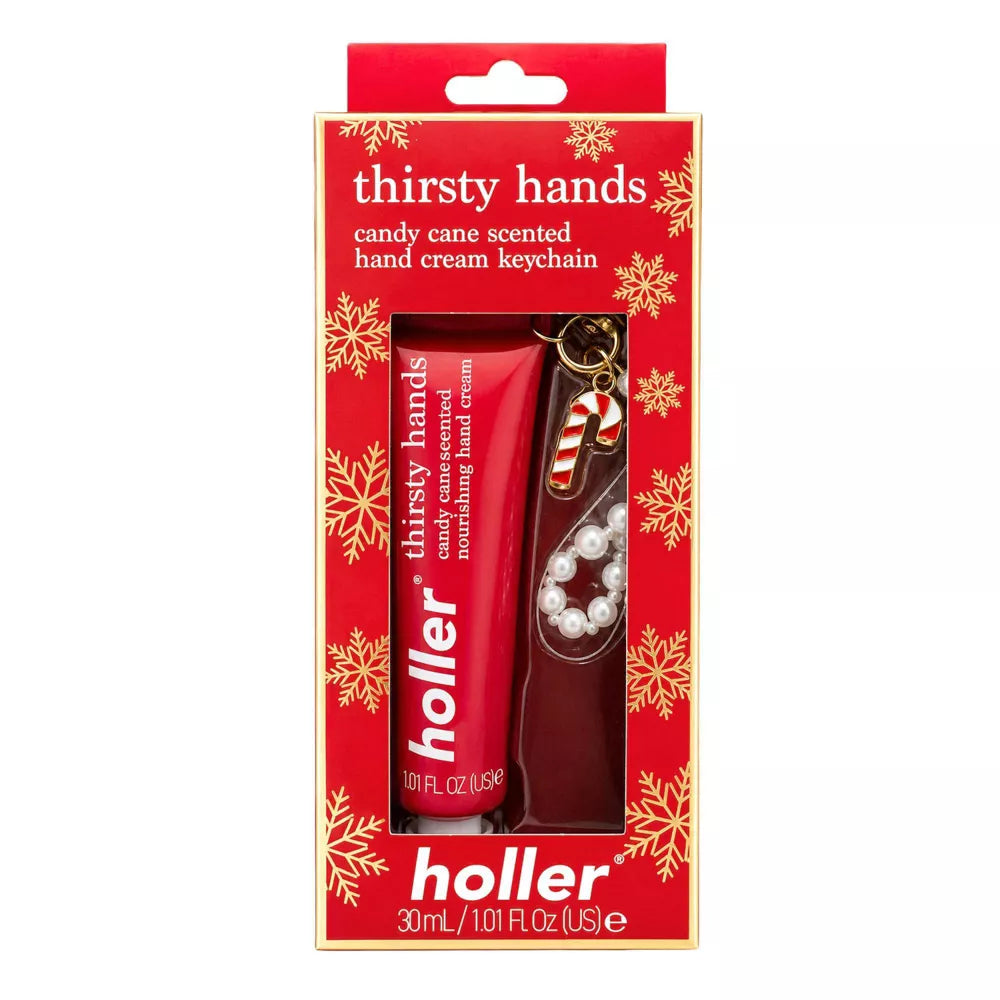 Holler and Glow Thirsty Hands Candy Cane Hand Cream Keychain - 30ml Pre orden