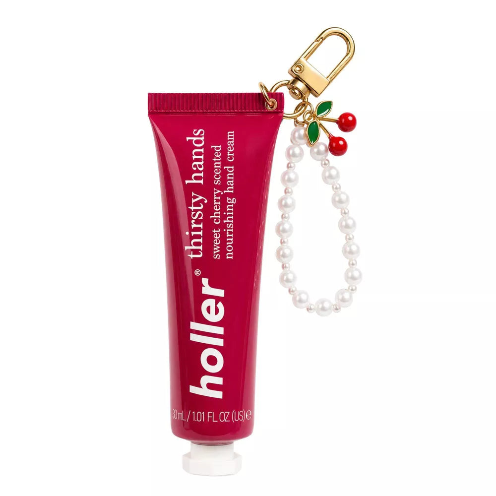 Holler and Glow Thirsty Hands Frosted Cherry Hand Cream Keychain - 30ml Pre Orden