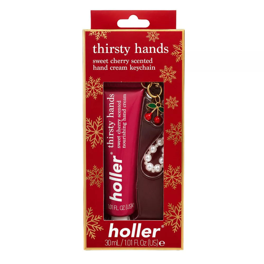 Holler and Glow Thirsty Hands Frosted Cherry Hand Cream Keychain - 30ml Pre Orden