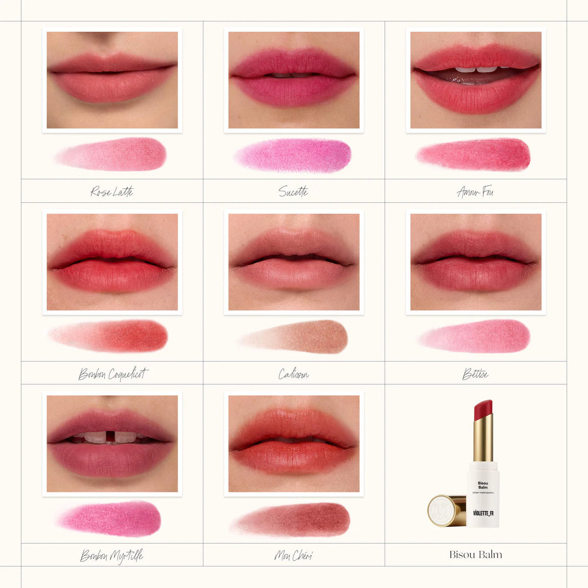 VIOLETTE_FR  BISOU BALM Sheer Matte Lipstick Pre orden
