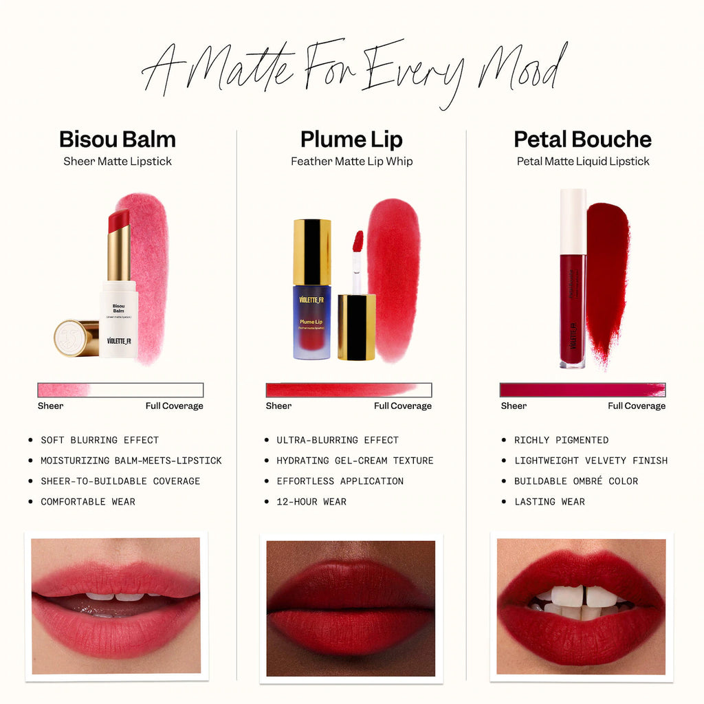 VIOLETTE_FR  BISOU BALM Sheer Matte Lipstick Pre orden