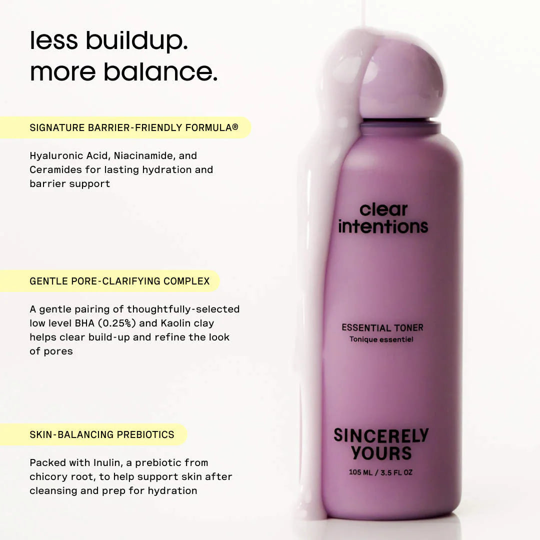 Sincerely Yours  Clear Intentions Hydrating and Pore-Clarifying Essential Toner Pre orden