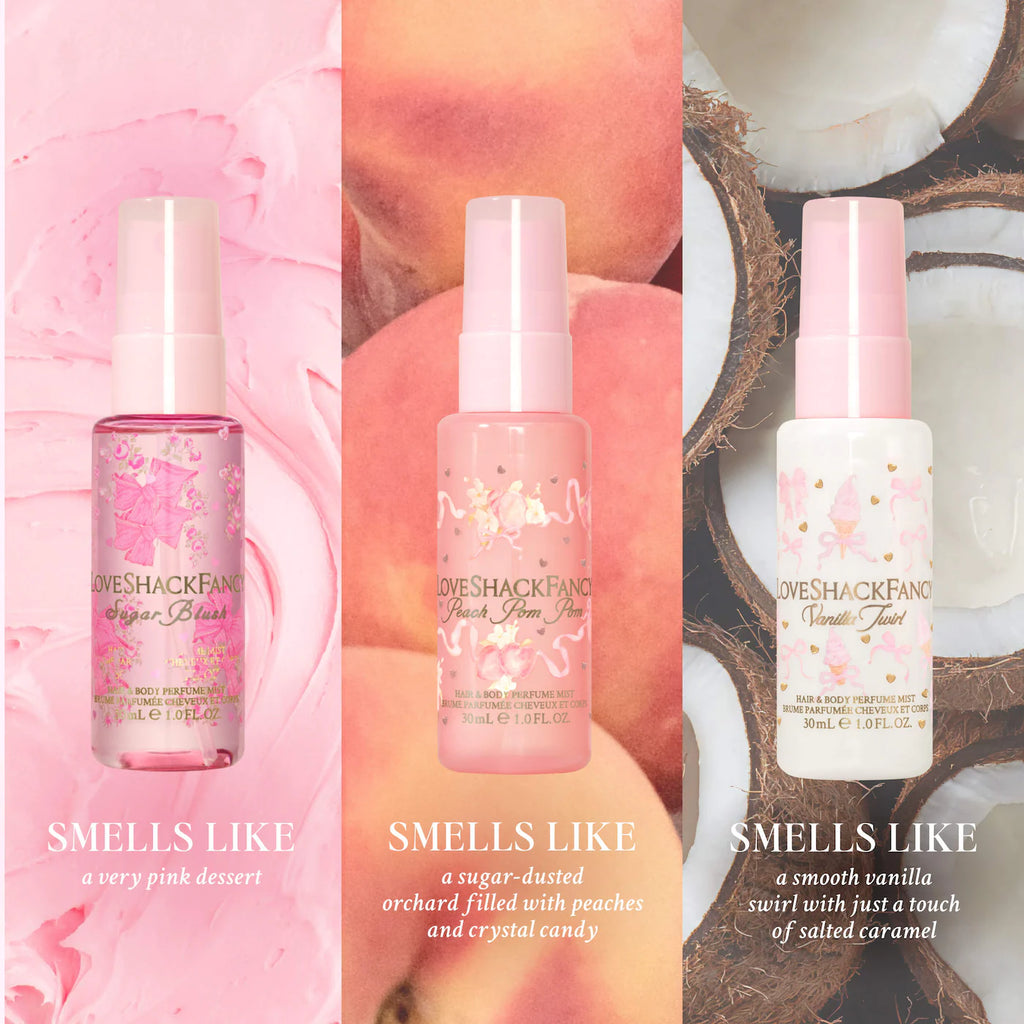 LoveShackFancy  Mini Hair and Body Perfume Mist Best Sellers Gift Set Pre orden