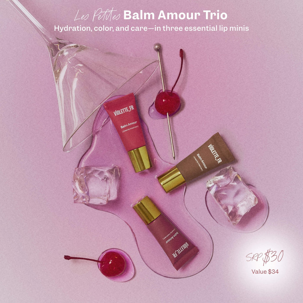 VIOLETTE_FR  LES PETITES Mini Balm Amour Nourishing Lip Treatment Trio Gift Set Pre orden