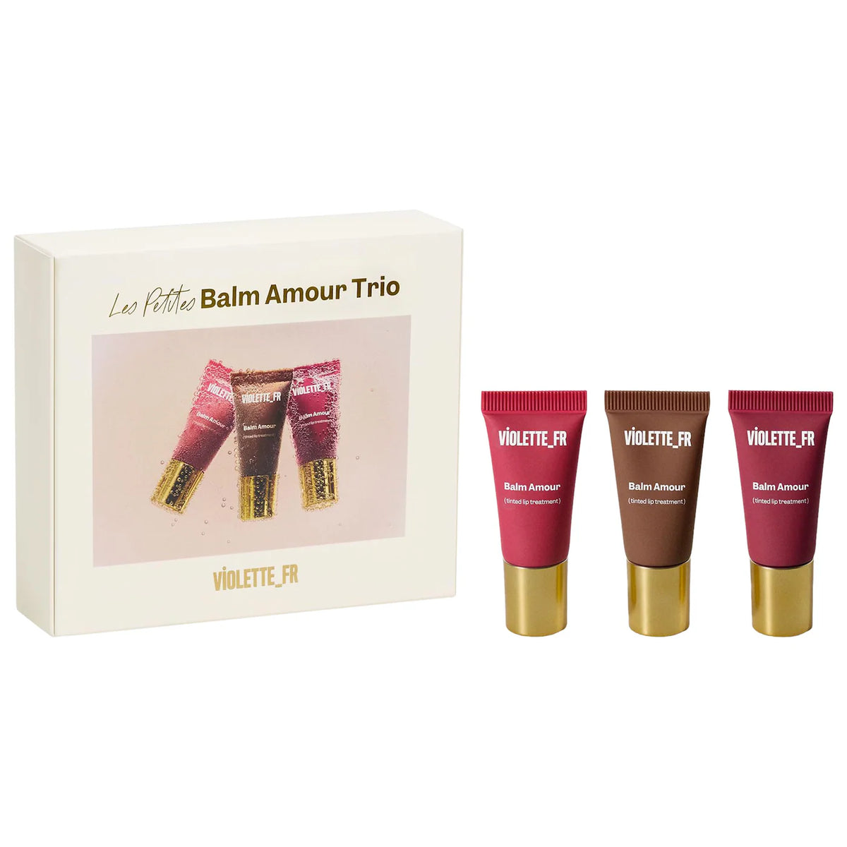 VIOLETTE_FR  LES PETITES Mini Balm Amour Nourishing Lip Treatment Trio Gift Set Pre orden