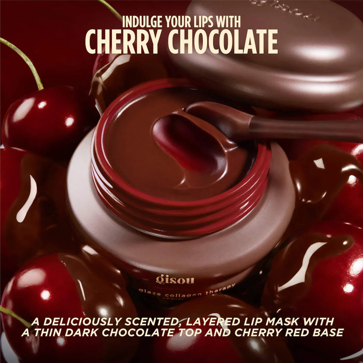 Gisou  Honey Glaze Collagen Therapy Lip Mask Cherry Chocolate Pre Orden