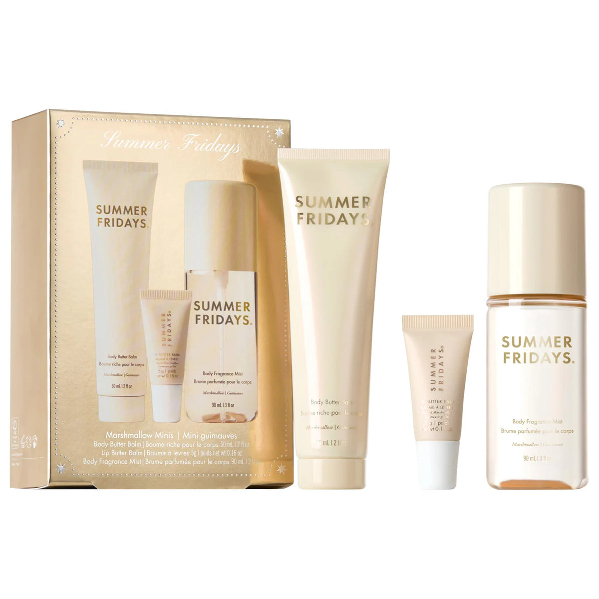 Summer Fridays  Marshmallow Minis - Body and Lip Set Pre Orden