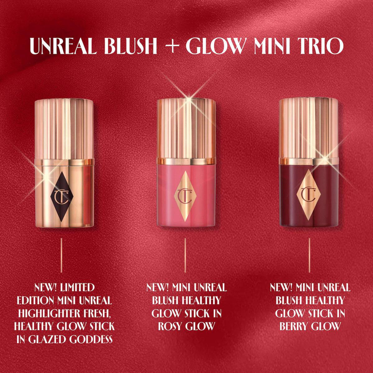 Charlotte Tilbury  Mini Unreal Blush + Glow Trio Pre Orden